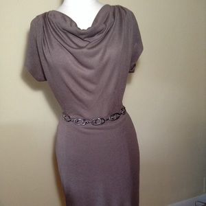 Ann Taylor gold brown slip on dress